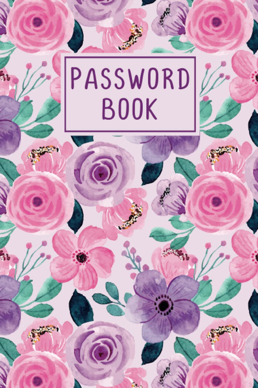 Password Book with Alphabetical tabs large print: password keeper logbook with alphabetized tabbed pages