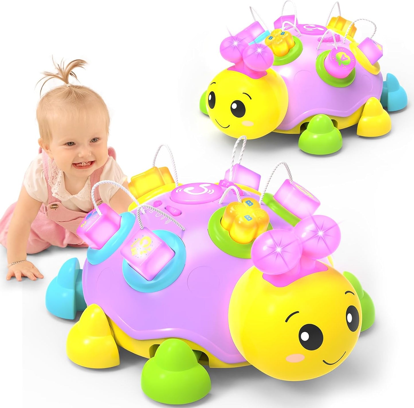 Baby Musical Ladybug Crawling Toys with Light-up Music -  BigGreenBear.com BABY TOYS 39.99 USD Big Green Bear