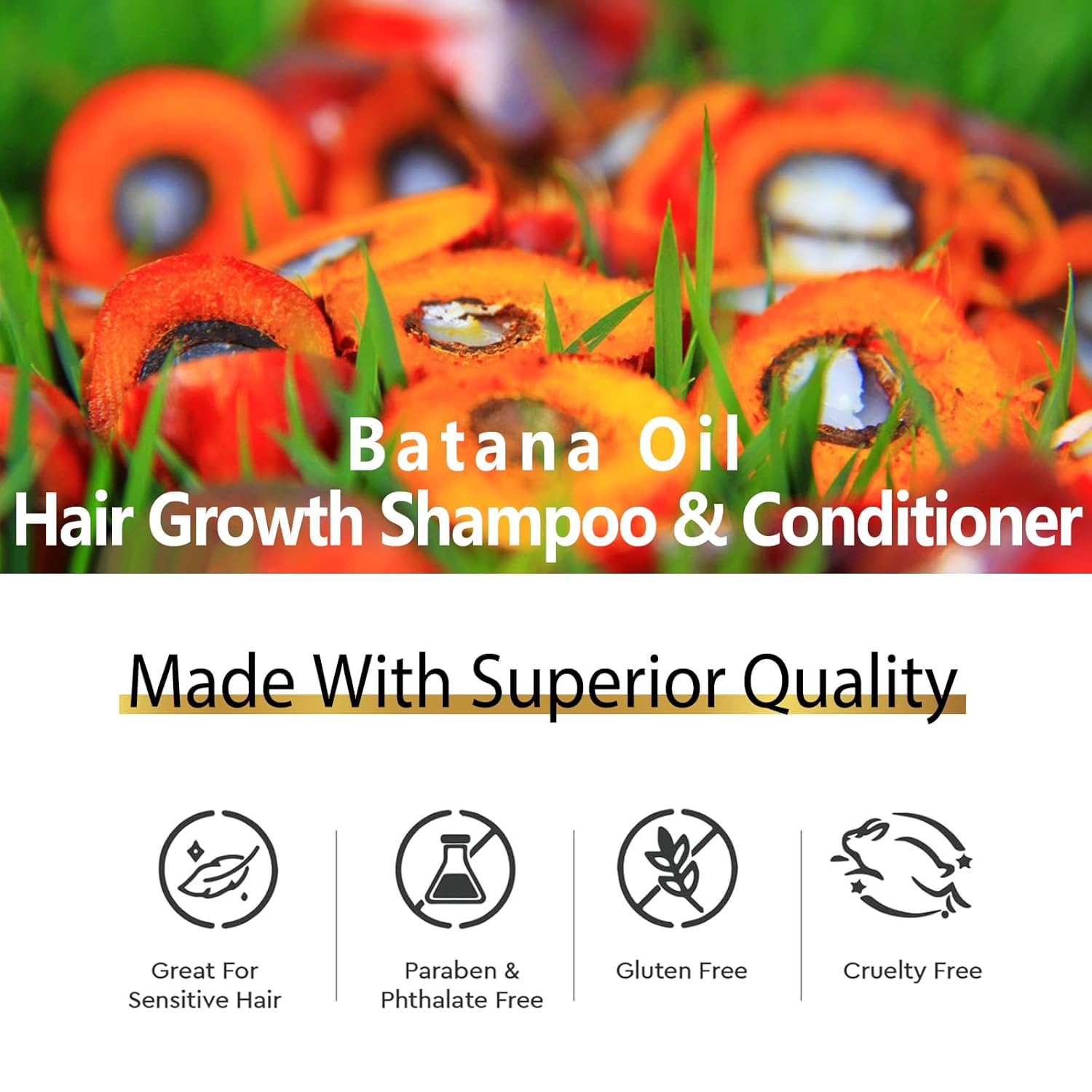 Batana Oil Shampoo and Conditioner for Hair Growth, Anti-Thinning & Deep Moisturizing -  Big Green Bear  18.99 USD Big Green Bear