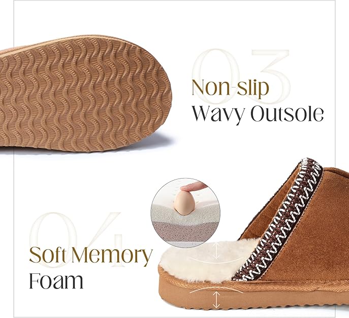 Fuzzy Slippers for Women: Cozy Memory Foam House Shoes Biggreenbear.com Big Green Bear