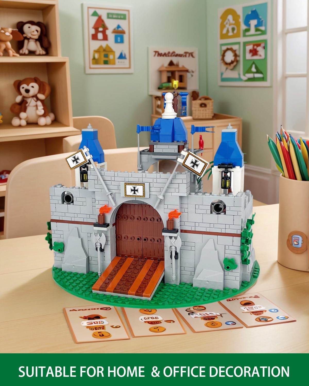 Medieval Knight Castle Building Blocks Set – Comes with 12 Knights Figures -  BigGreenBear.com Toys 39.99 USD Big Green Bear