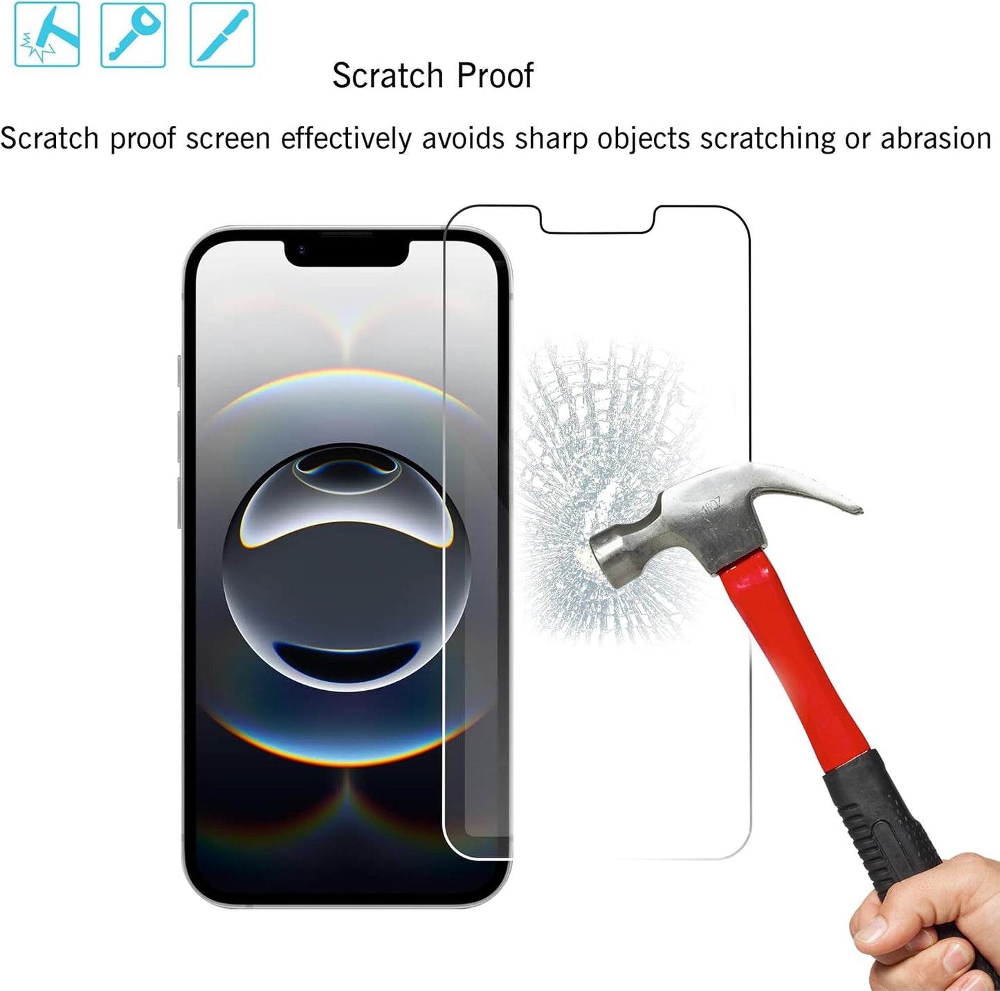 3 Pack Screen Protector for iPhone 16e / iPhone 14 / iPhone 13 / iPhone 13 Pro [6.1 Inch] -  BigGreenBear.com
