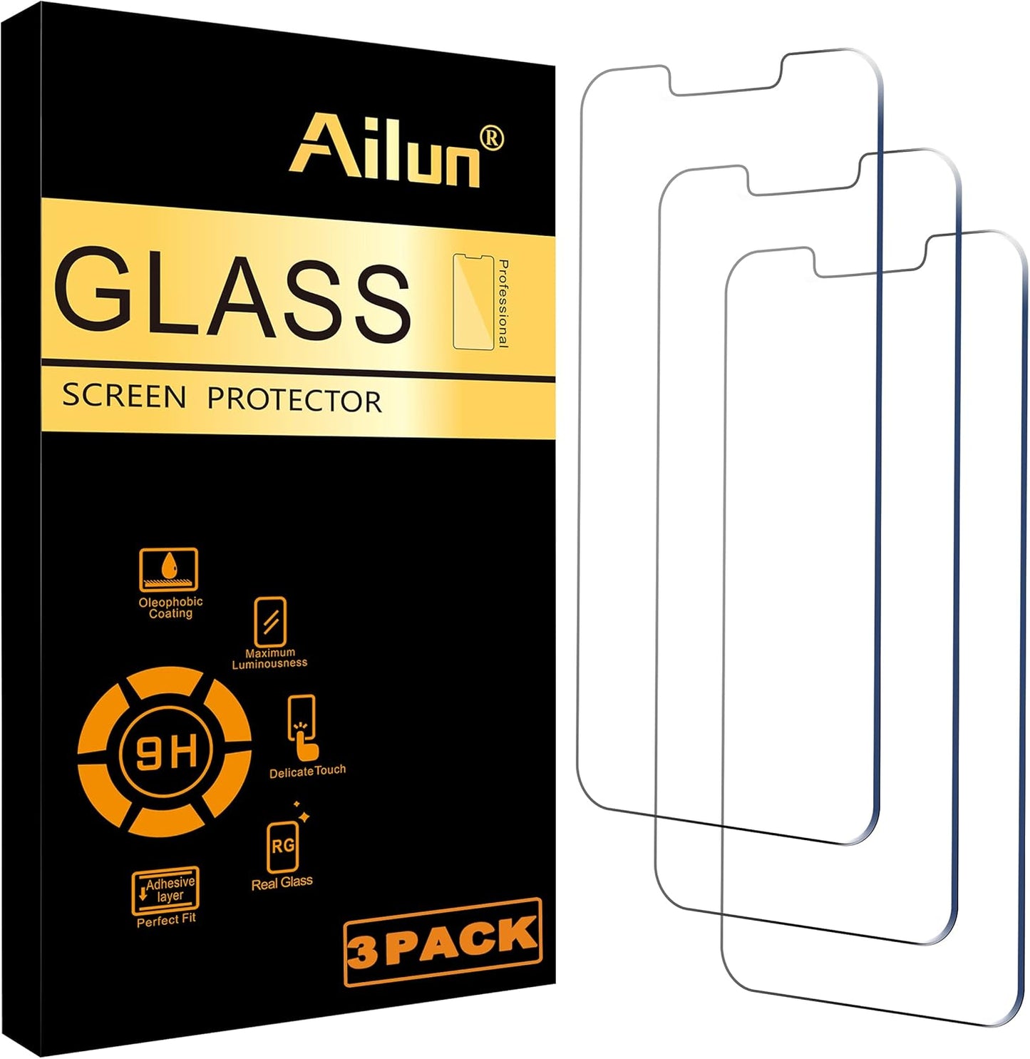 3 Pack Screen Protector for iPhone 16e / iPhone 14 / iPhone 13 / iPhone 13 Pro [6.1 Inch] -  BigGreenBear.com