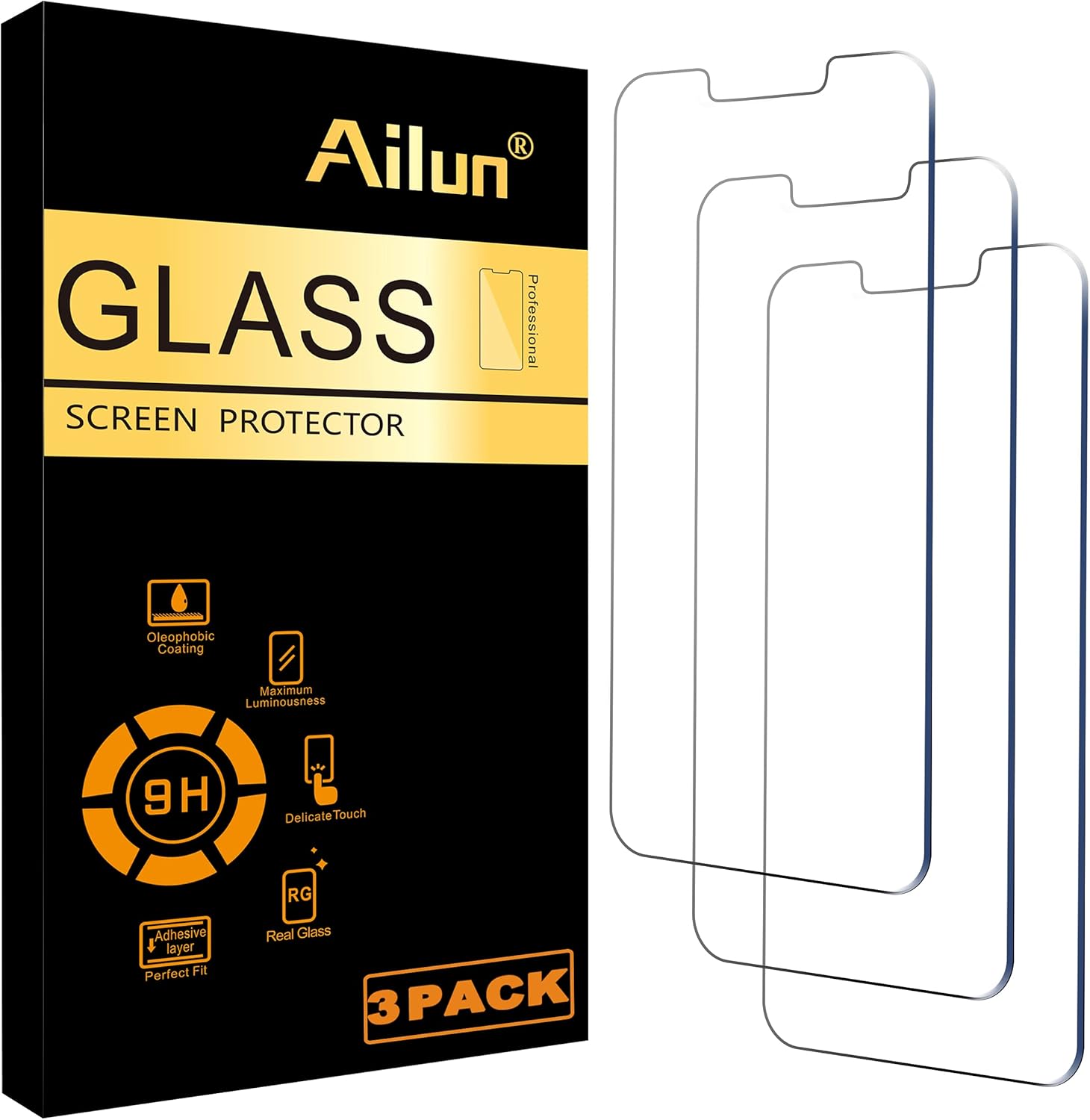 3 Pack Screen Protector for iPhone 16e / iPhone 14 / iPhone 13 / iPhone 13 Pro [6.1 Inch] -  BigGreenBear.com