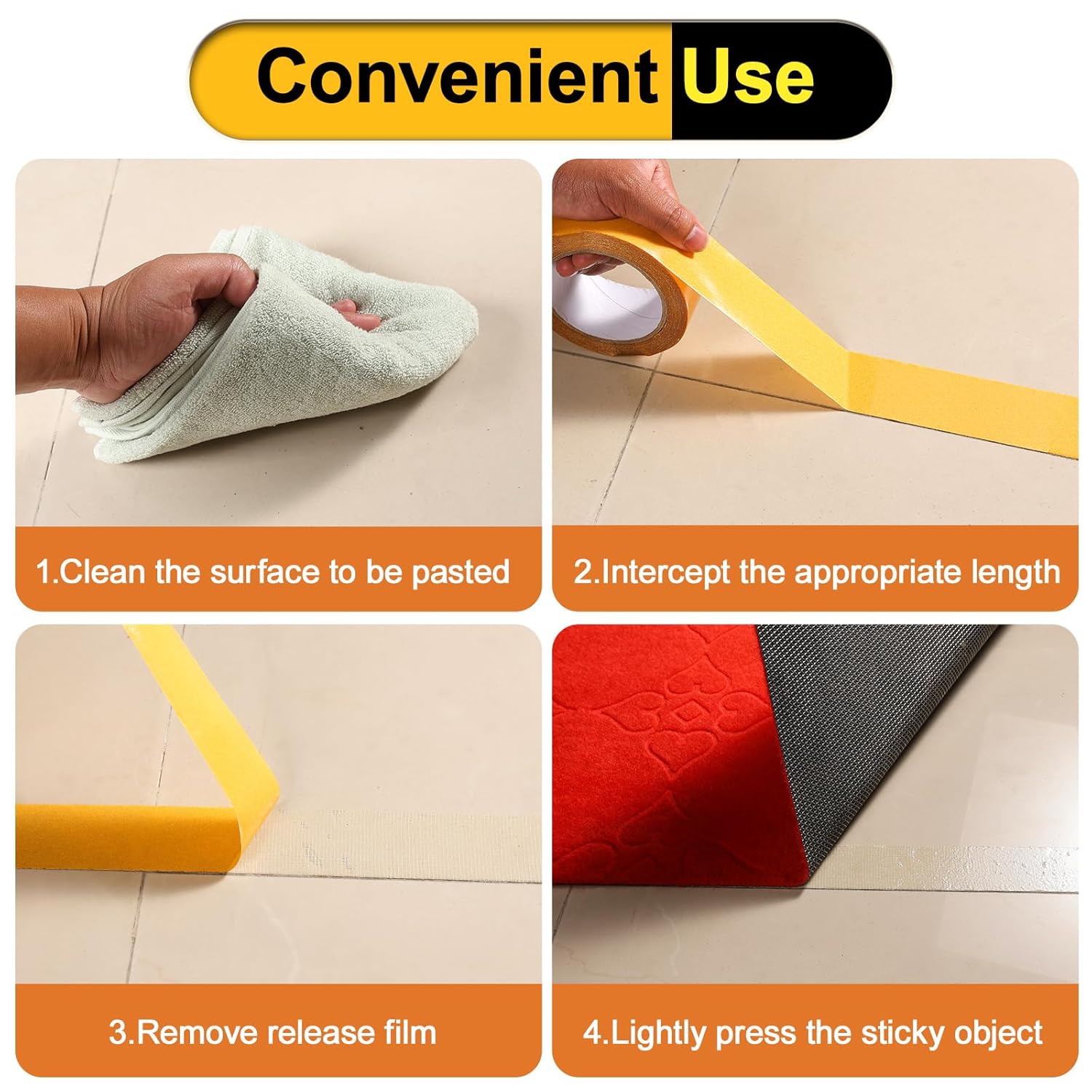 Heavy Duty Double Sided Mesh Tape -(1 Rolls, 3/4" x 66FT)