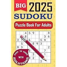 Sudoku Book for Adults - Large Print: Sudoku Puzzle Book with Solutions: Paperback