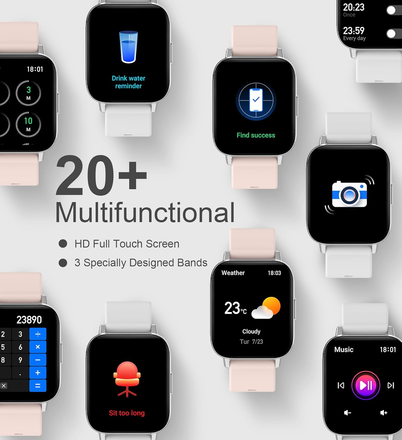 Smart Watch for Women, Answer/Make Call Smartwatch for iOS Android Phones -  BigGreenBear.com SMART WATCH 59.23