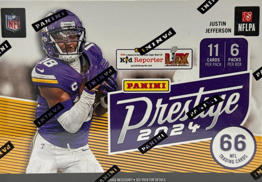 2024 Prestige Football Trading Cards Blaster Box (6 Packs) -  BigGreenBear.com Football card 59.99 USD Big Green Bear