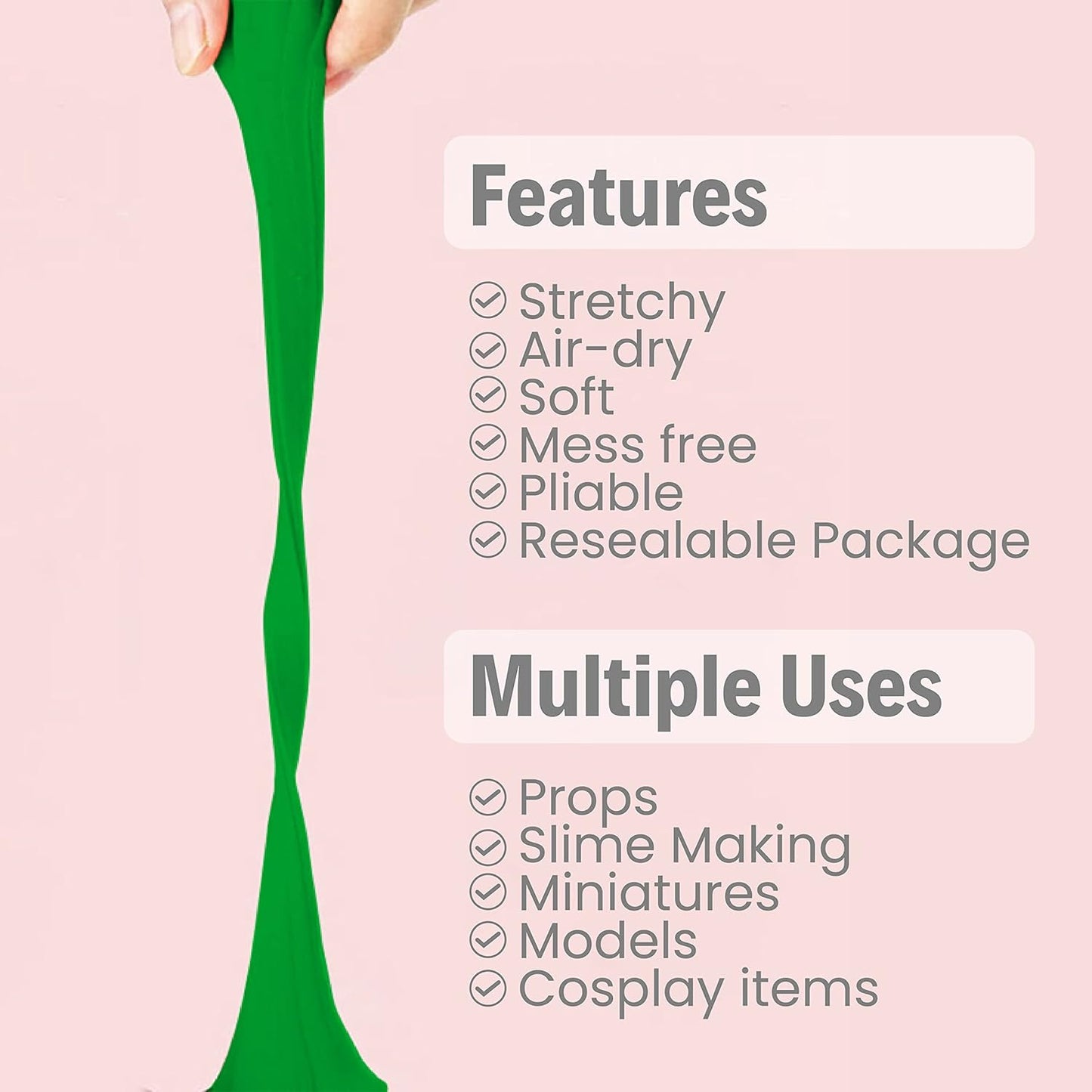 Green Modeling Foam Clay Lite - 500 Grams- 1.1 Lbs.