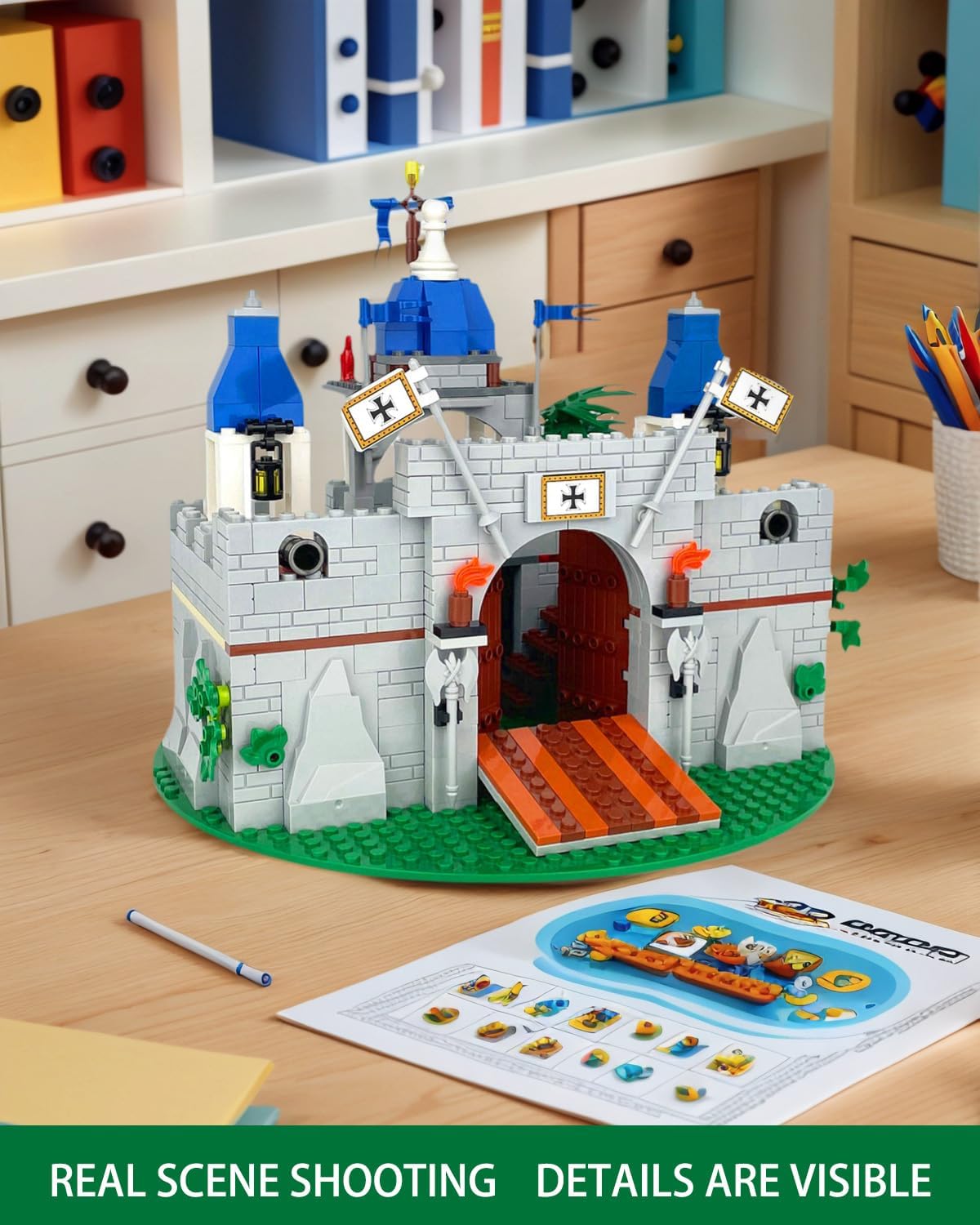 Medieval Knight Castle Building Blocks Set – Comes with 12 Knights Figures -  BigGreenBear.com Toys 39.99 USD Big Green Bear