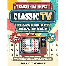 "A Blast From The Past" Classic TV Large Print Word Search: Paperback