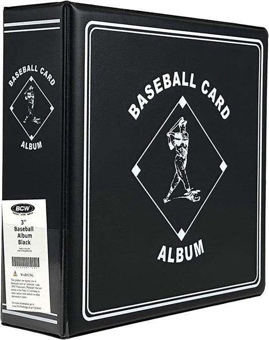BCW Supplies 3" Baseball Album - Black | Premium Durable Binder for 90 Baseball Cards -  BigGreenBear.com Baseball cards 17.99 USD Big Green Bear