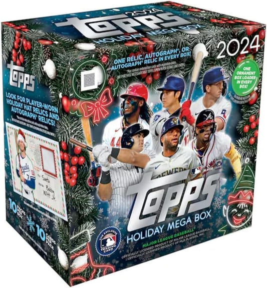 New 2024 Topps Baseball Sealed HOLIDAY MEGA BOX (100 Cards)