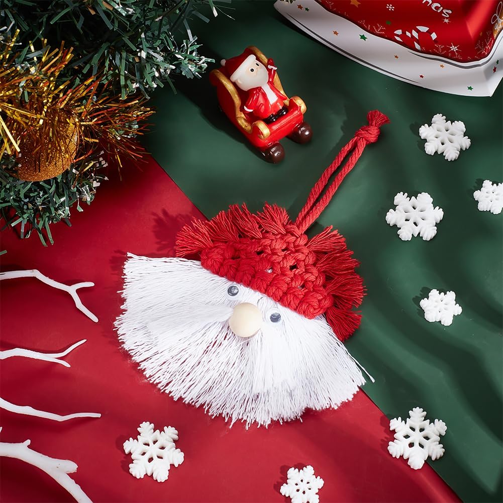 6 Set DIY Macrame Christmas Gnomes Macrame Santa Claus