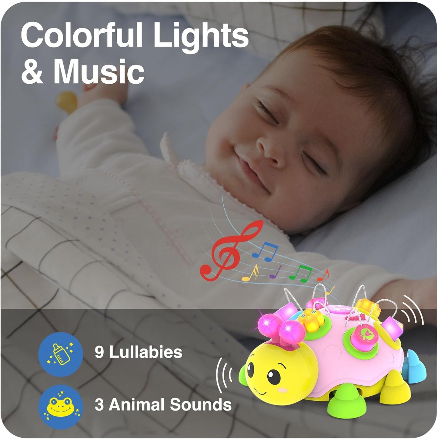 Baby Musical Ladybug Crawling Toys with Light-up Music -  BigGreenBear.com BABY TOYS 39.99 USD Big Green Bear