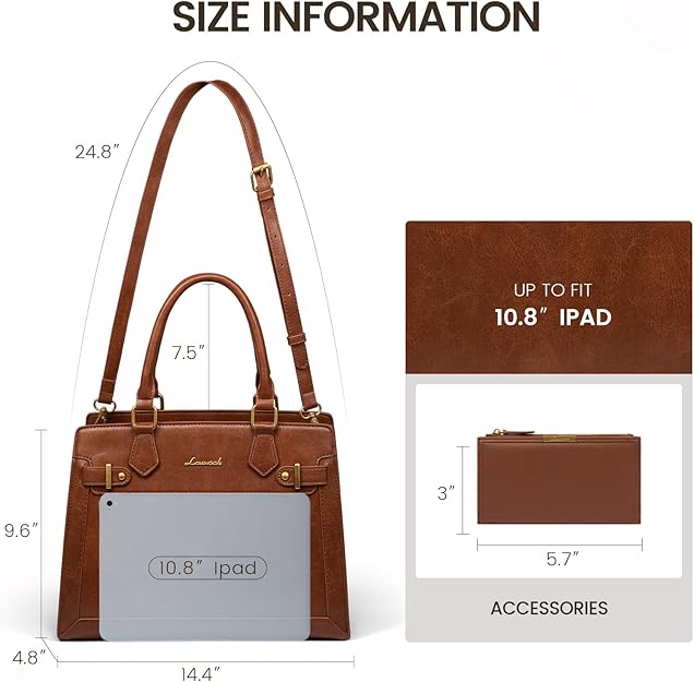 Women, Tote Shoulder Bag Satchel Brown Purse and PU Leather -  BigGreenBear.com HANDBAGS 32.45 USD Big Green Bear