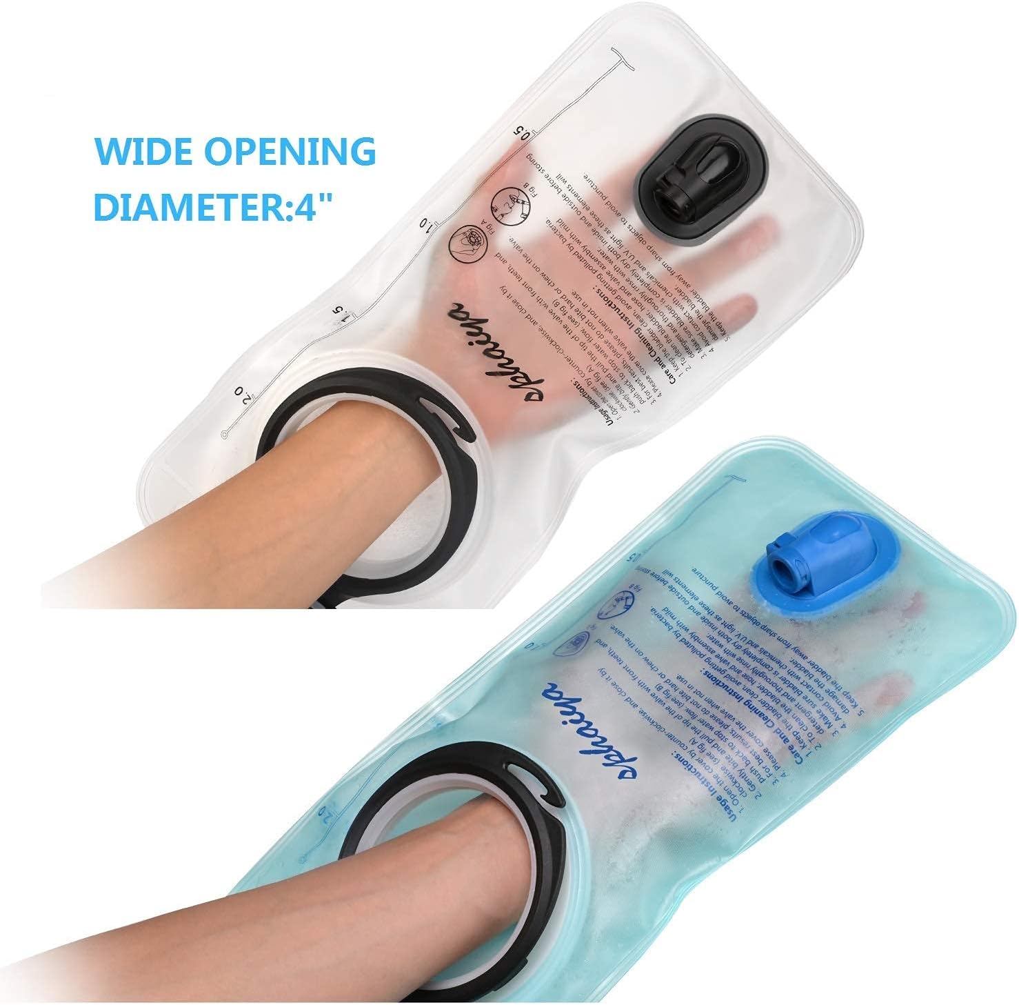 2-Pack 2L & 3L Hydration Bladder with Cleaning Brush Kit Biggreenbear.com Big Green Bear