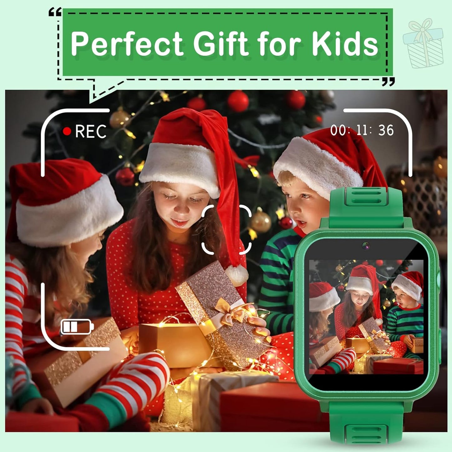 Kids Smart Watches Girls with 24 Games Camera Video Recorder Music Player Alarm Calculator Stopwatch Flashlight Pedometer