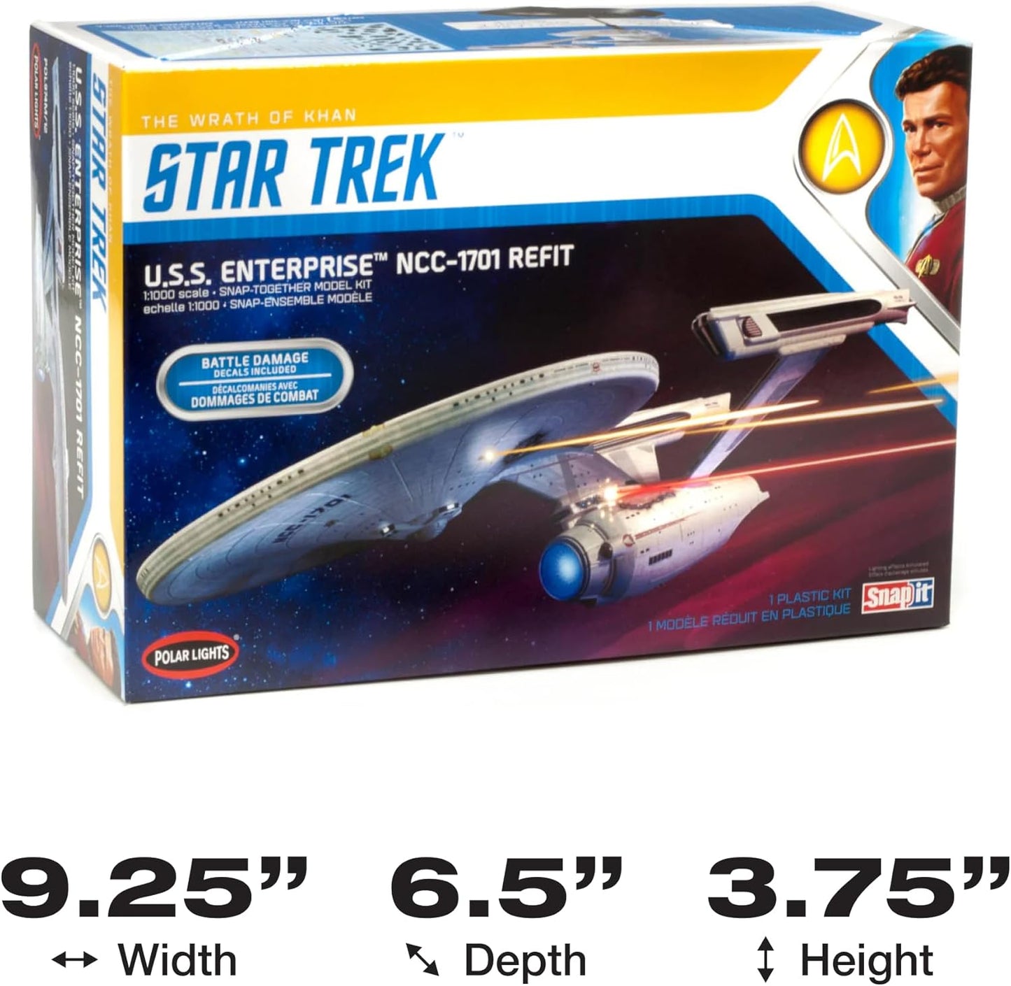 Polar Lights Star Trek U.S.S. Enterprise Refit Wrath of Khan Edition 2T 1:1000