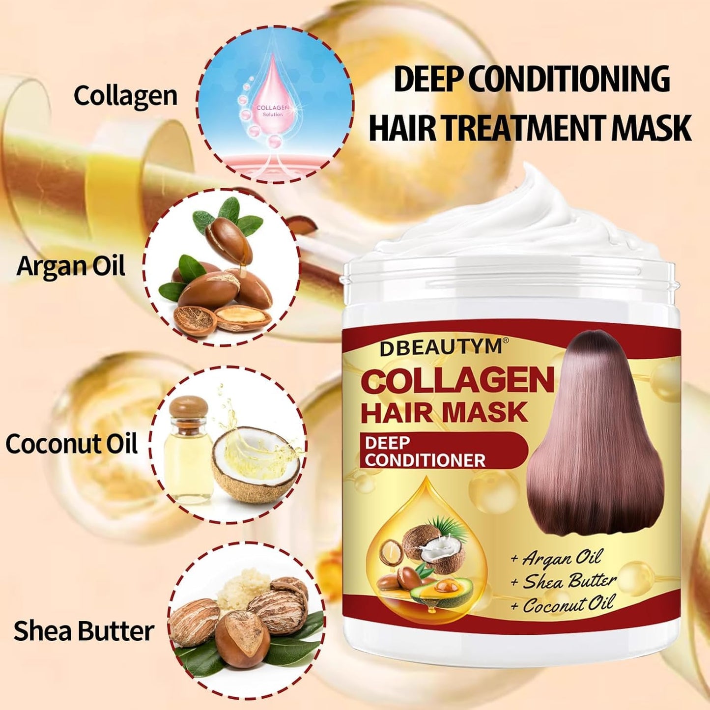 Collagen Hair Treatment Hair Mask & Rosemary Hair Growth Oil -  BigGreenBear.com Beauty Products 9.95 USD Big Green Bear