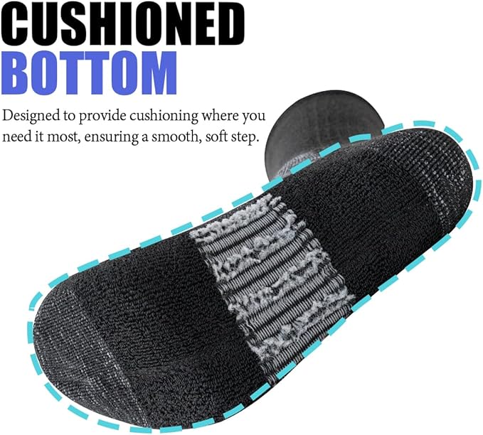 5 Pairs Men’s Athletic Crew Socks - Cushioned & Breathable Biggreenbear.com Big Green Bear