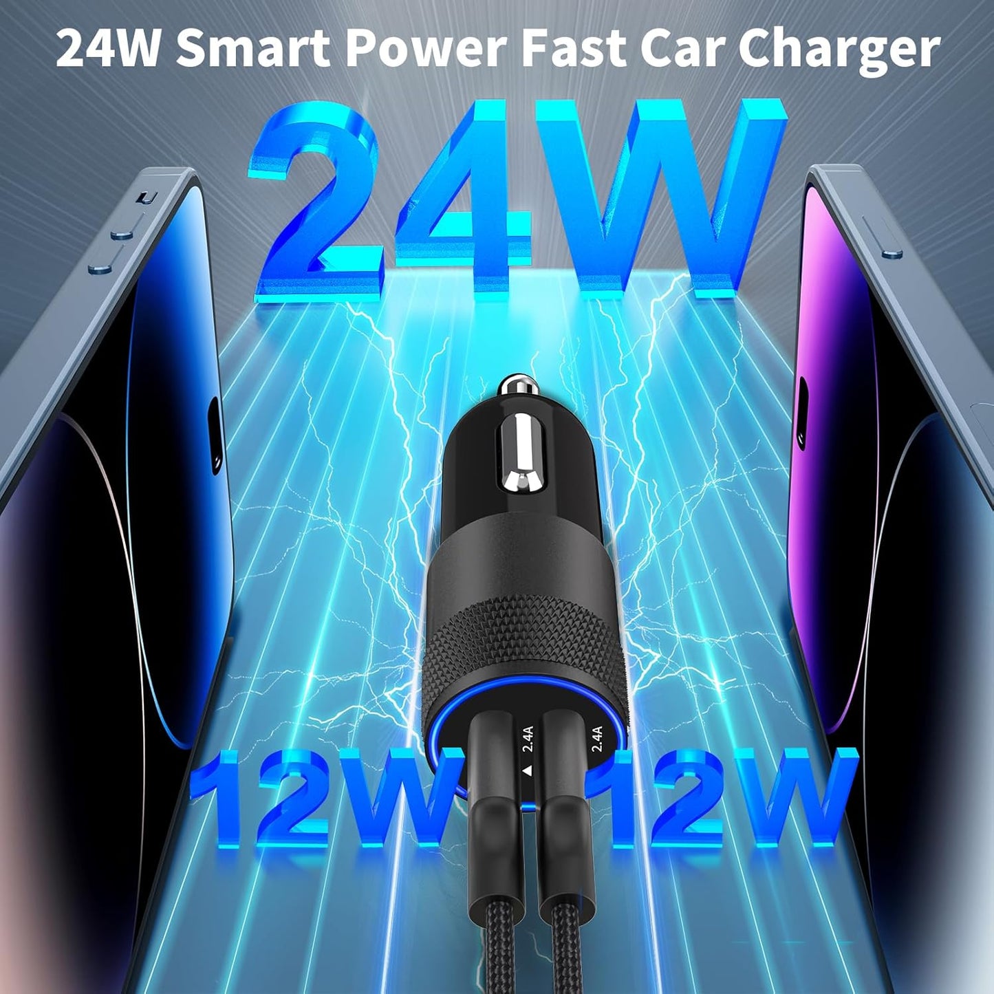 【MFi Certified】iPhone Car Charger for iPhone 14 13 12 11 Pro XS Mini XR X SE iPad -  BigGreenBear.com cell phone 10.89 USD Big Green Bear
