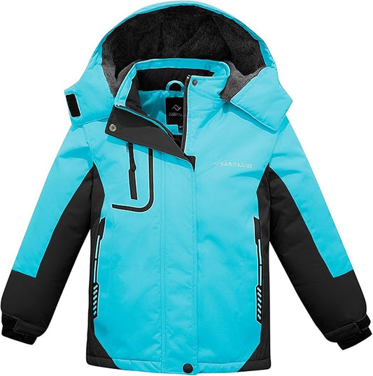 Girls' Waterproof Ski Jacket | Warm Winter Snow Coat Biggreenbear.com Big Green Bear