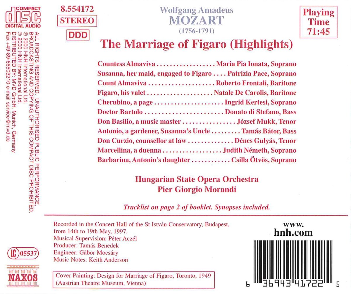 Mozart: The Marriage of Figaro / Pace, de Carolis, Frontali, Morandi Highlights