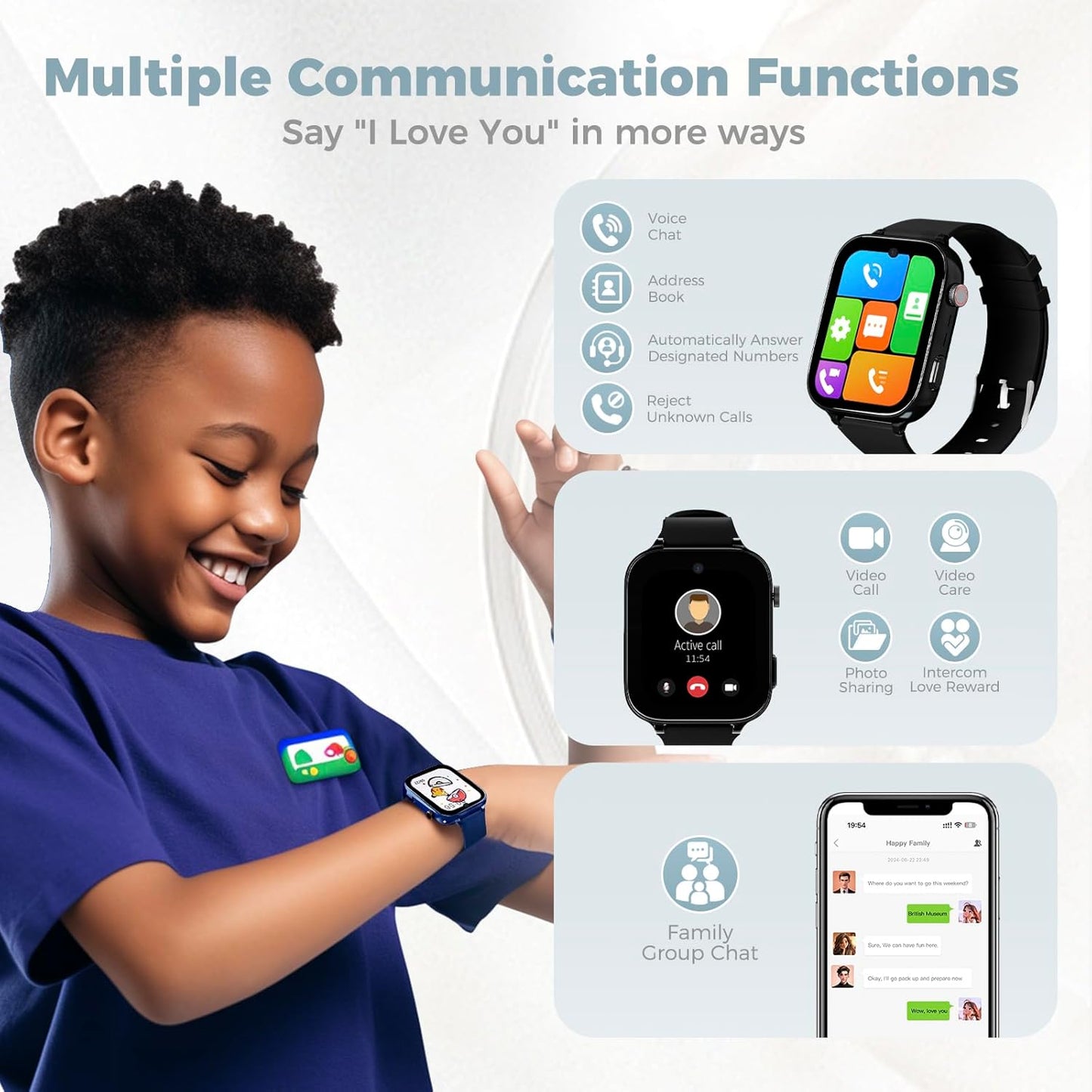 4G Kids Watch, Smart Watch GPS Tracker with SIM Card, Texting, Camera, Two-Way Calling.... -  BigGreenBear.com SMART WATCH 79.95