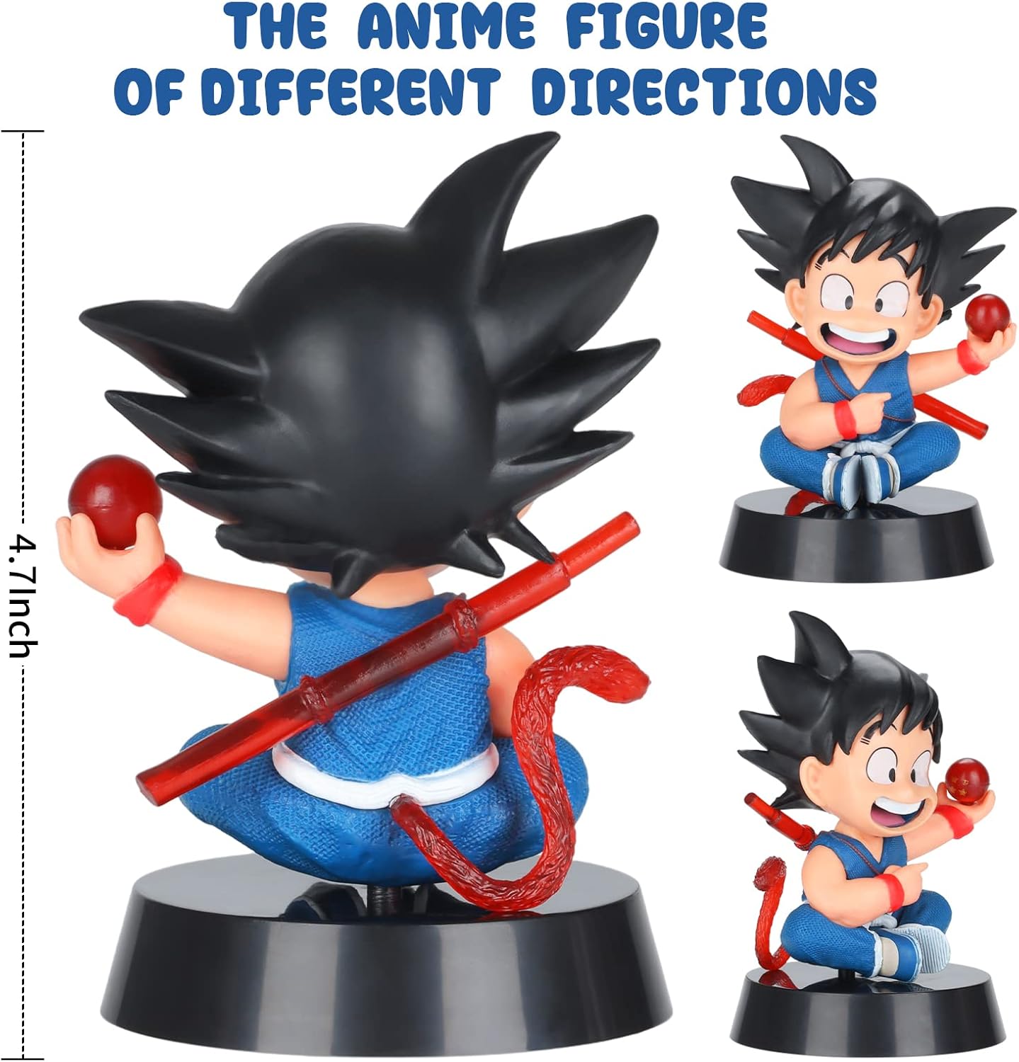 DBZ Dragon Ball Action Figure Toys with 1.4 Inch Crystal Stars Dragon Ball