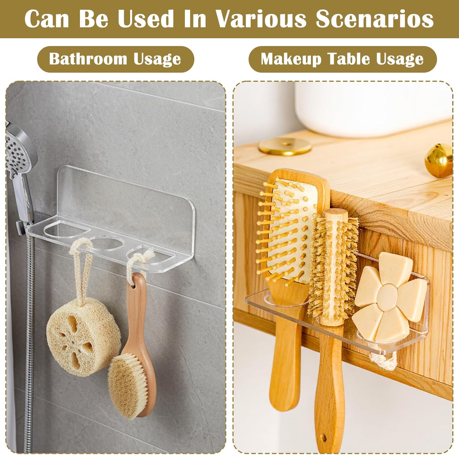 Bathroom Hair Brush Holder Wall Mounted -  BigGreenBear.com Beauty Products 8.99 USD Big Green Bear