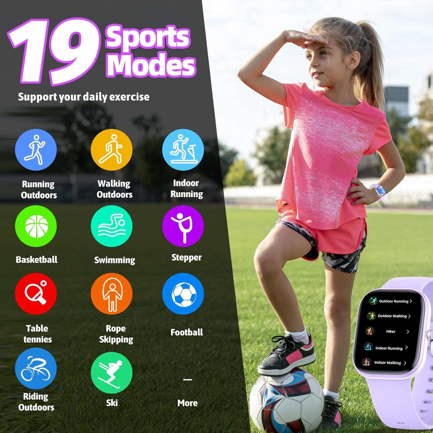 Smart Kids Watch with Fitness Tracker No Phone/APP Needed