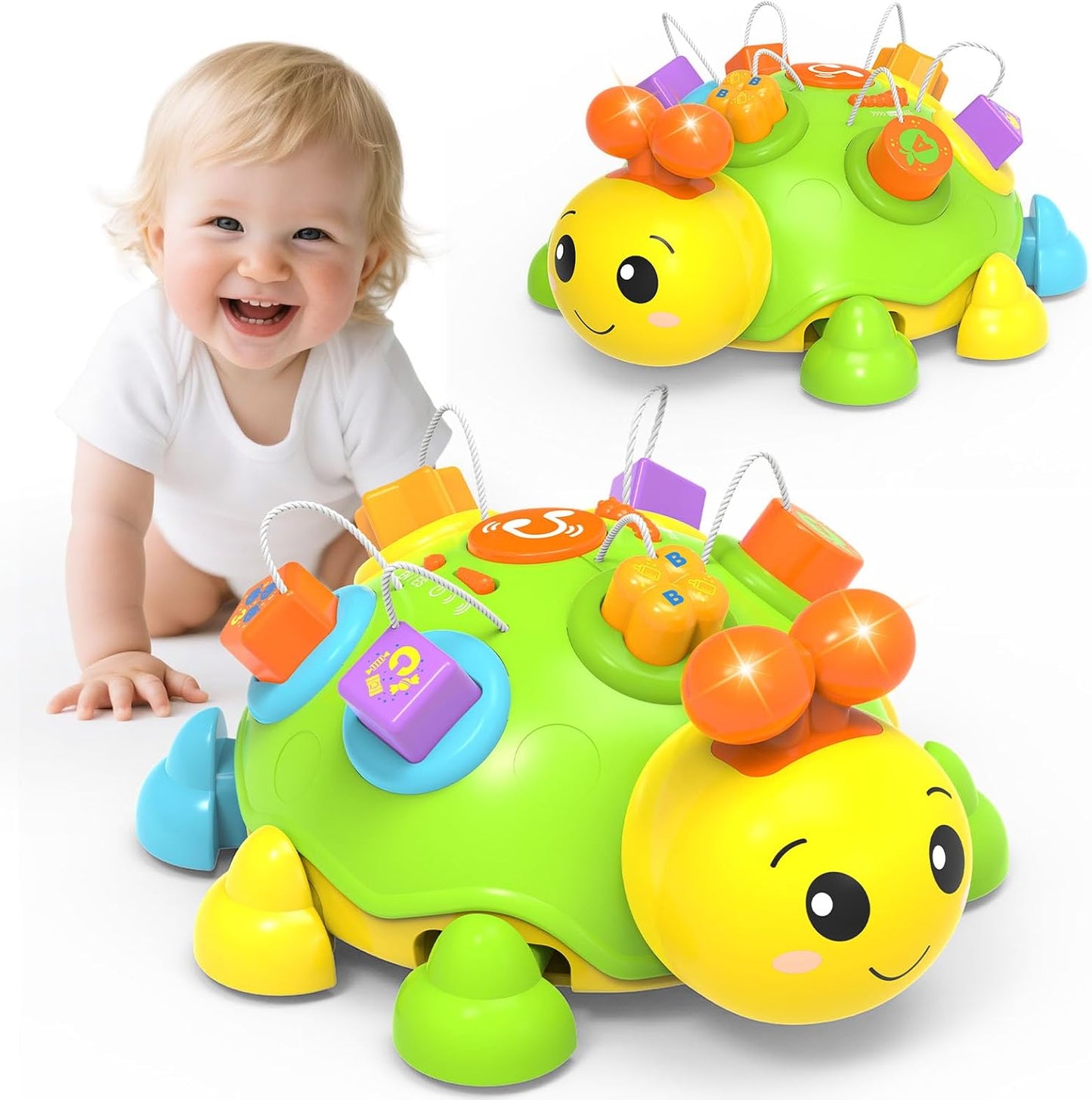 Baby Musical Ladybug Crawling Toys with Light-up Music -  BigGreenBear.com BABY TOYS 39.99 USD Big Green Bear