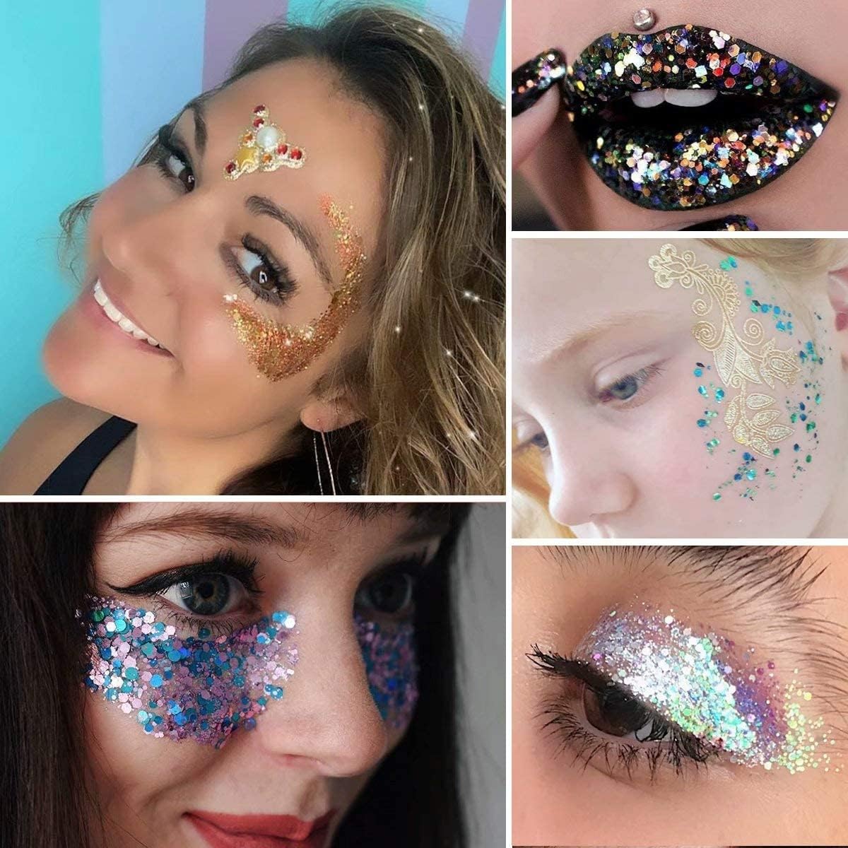 Holographic Chunky Glitter, Set of 12