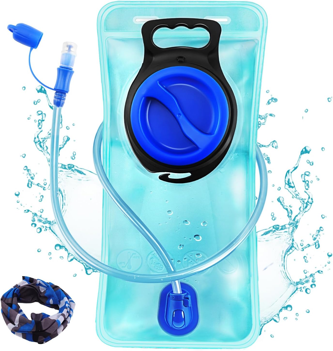 Blue Hydration Bladder: 1.5L Leak-Proof Water Reservoir Biggreenbear.com Big Green Bear