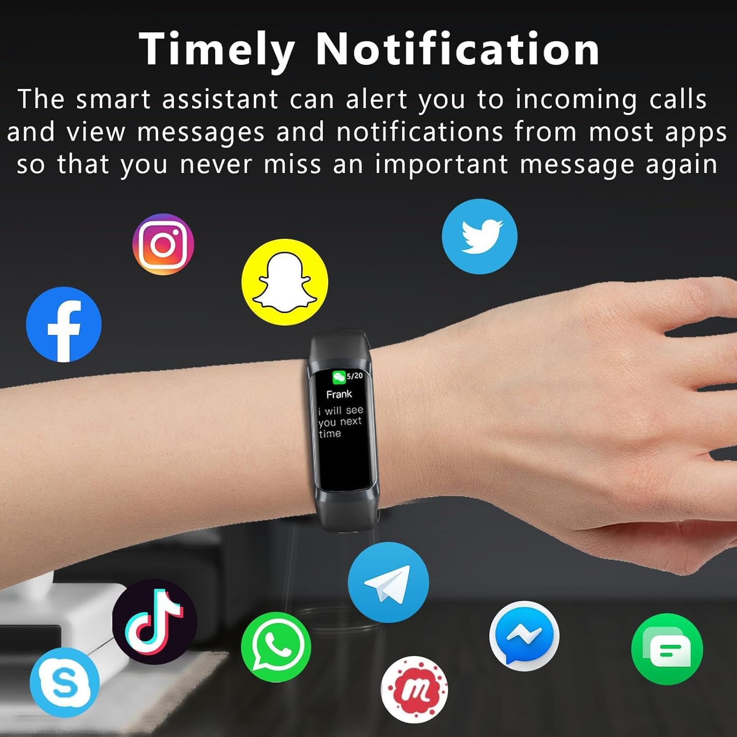 Waterproof Smart Watch,1.10'' Touch Screen, Step Counter Health Activity Tracker -  BigGreenBear.com cell phone 39.99 USD Big Green Bear