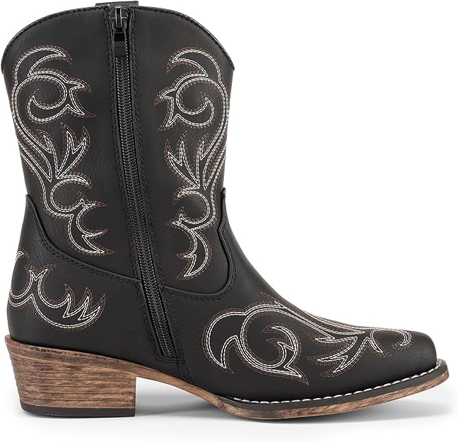 Women's Cowboy Cowgirl Western Boots Embroidered Stitched Ankle Boots Square Toe Chunky Heel -  BigGreenBear.com clothing 69.99