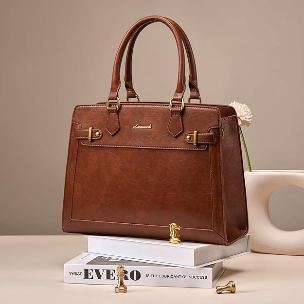 Women, Tote Shoulder Bag Satchel Brown Purse and PU Leather -  BigGreenBear.com HANDBAGS 32.45 USD Big Green Bear