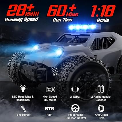 Remote Control Car - 28km/h 2.4GHz High Speed Rc Cars Toys