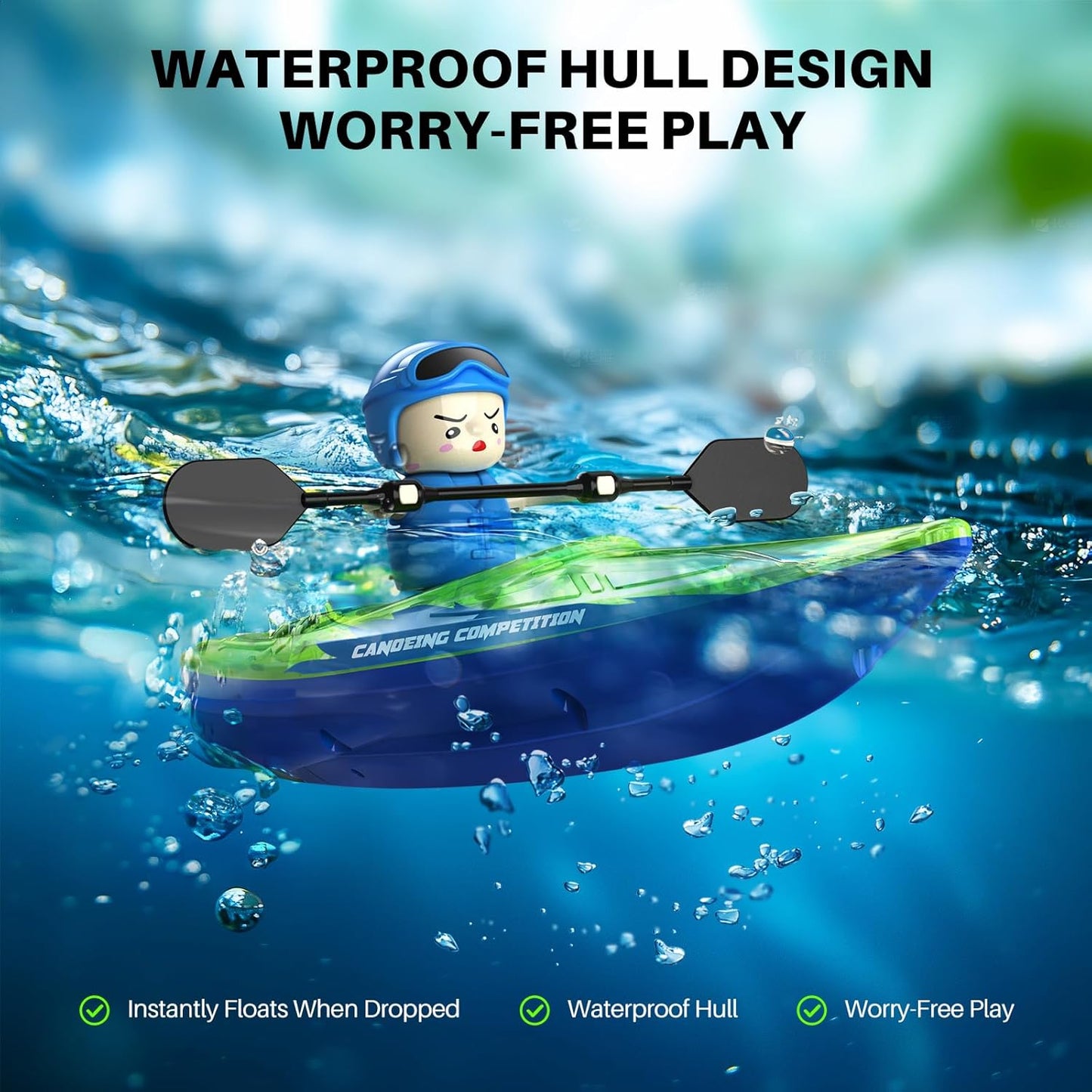 RC Boats 2 Pack, Remote Control Kayaks with 3 Magnetic Balls -  BigGreenBear.com rc boats 49.89 USD Big Green Bear