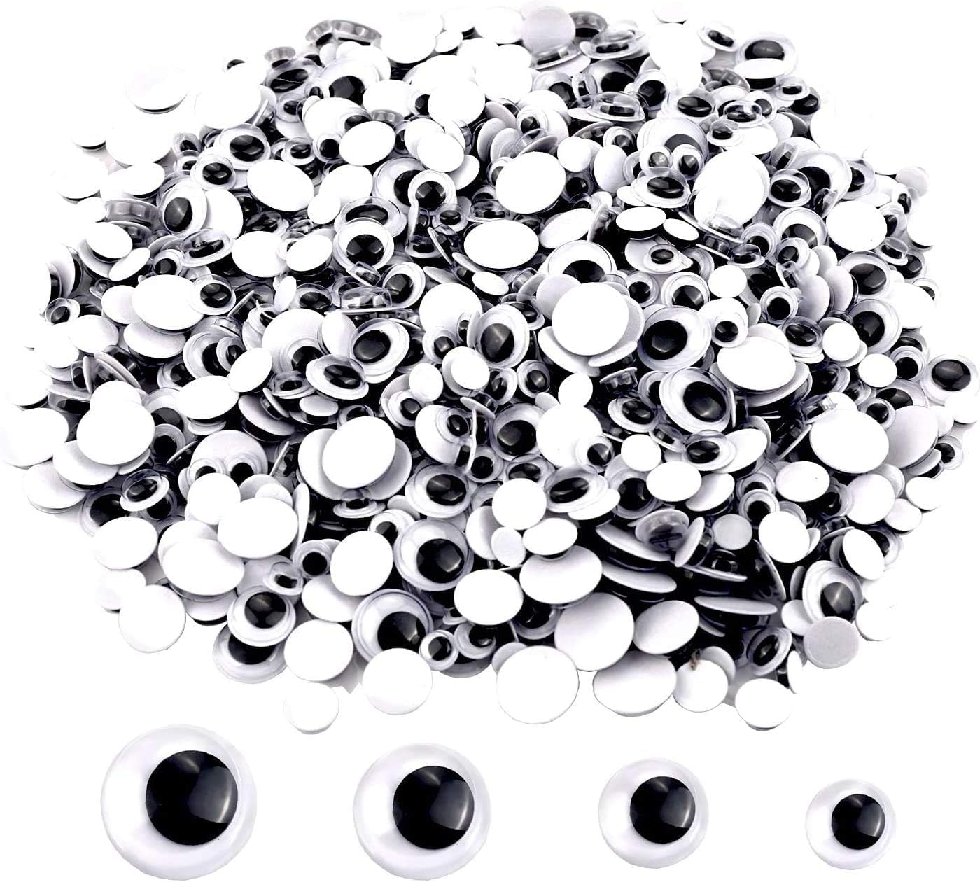 300 Pcs Black Wiggle Googly Eyes with Self-Adhesive