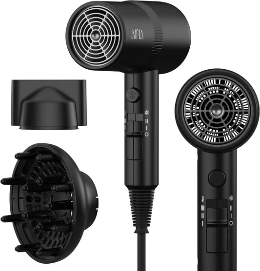 Hair Dryer with Diffuser, Blow Dryer for Women (Vader Black) -  BigGreenBear.com Beauty Products 24.33 USD Big Green Bear