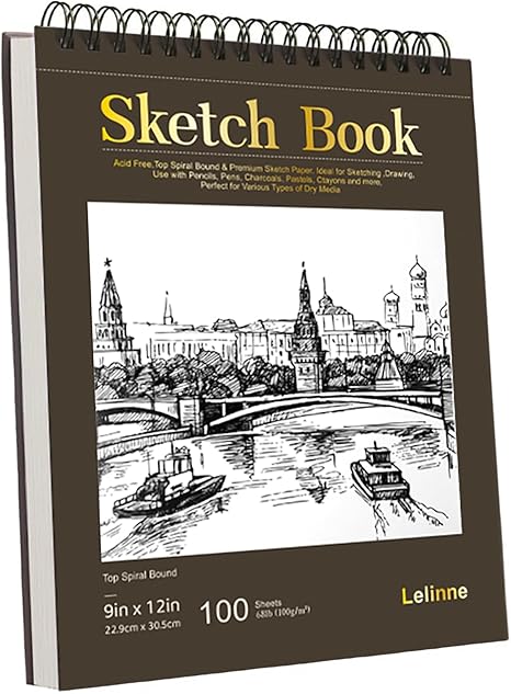 9" x 12" Sketch Book 100 Sheets Sketch Pad