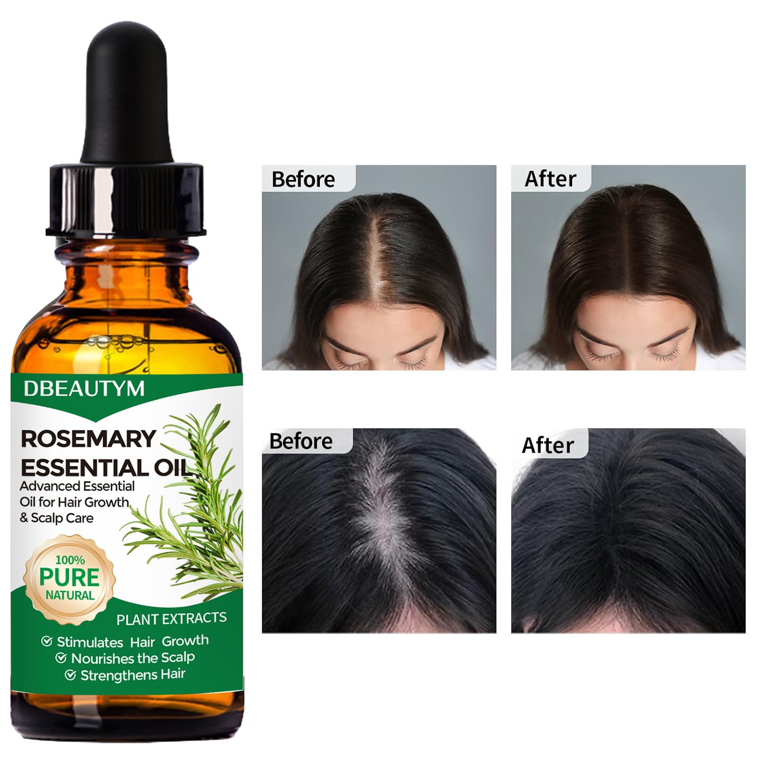 Collagen Hair Treatment Hair Mask & Rosemary Hair Growth Oil -  BigGreenBear.com Beauty Products 9.95 USD Big Green Bear