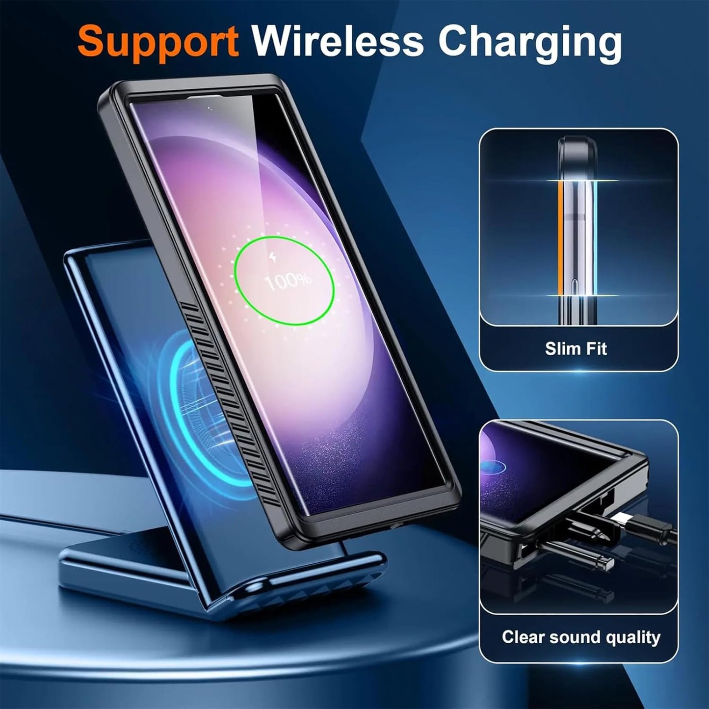 Waterproof Case for Samsung Galaxy S24 Ultra/S24 Plus/S24, IP68 with Built-in Screen Protector -  BigGreenBear.com cell phone 19.95 USD Big Green Bear
