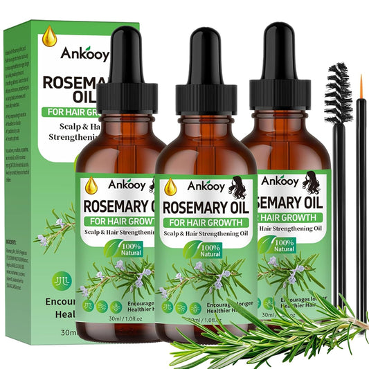 3 Pack Rosemary Oil, Hair Strengthening Care Promotes Hair Thickness for Men Women -  BigGreenBear.com Beauty Products 15.25 USD Big Green Bear