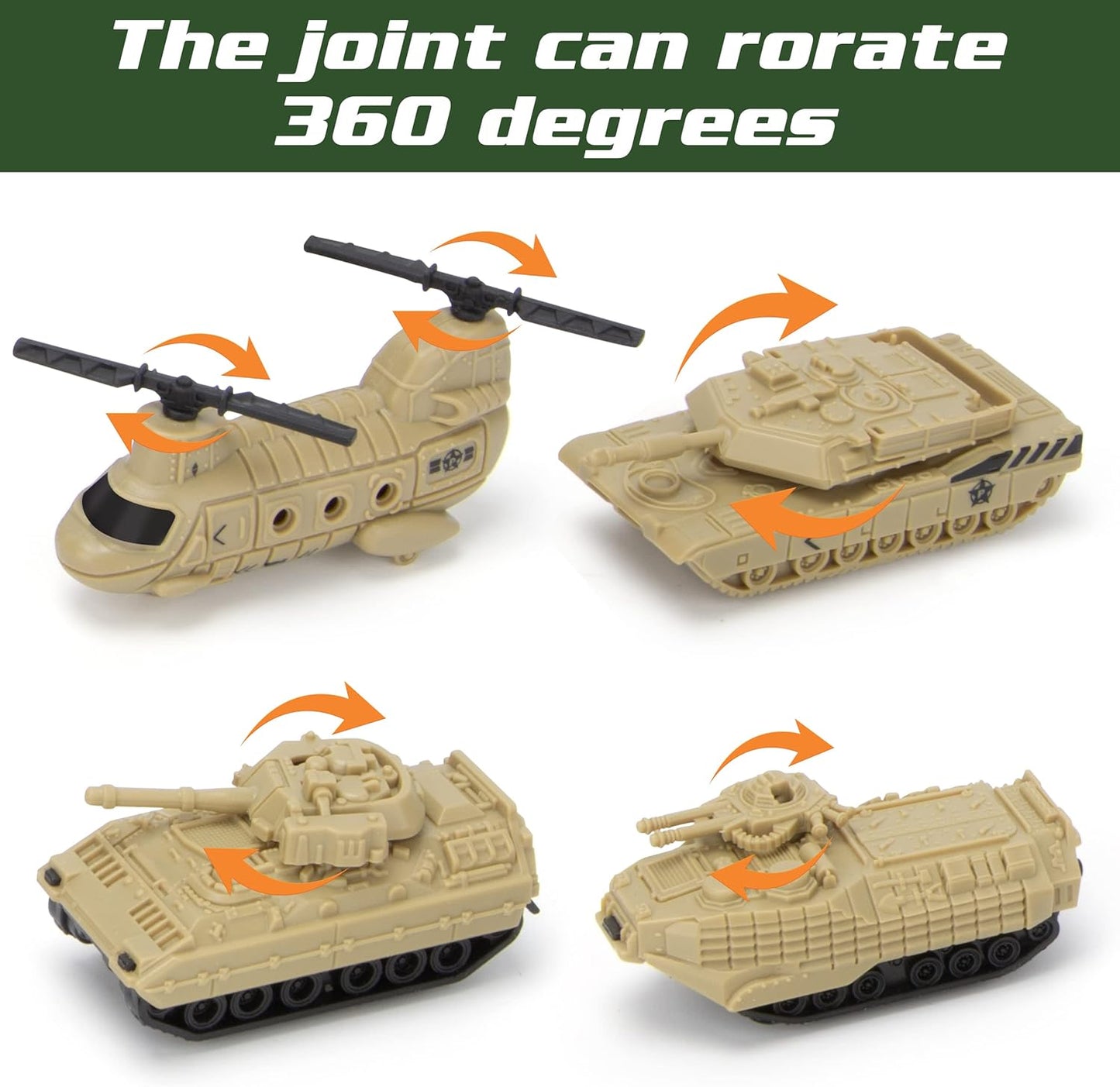 Army Toys Set 13 Vehicles Airplane Tank Trucks Helicopter Fighter Jet, Play Mat Army Men -  BigGreenBear.com Toys 32.00 USD Big Green Bear