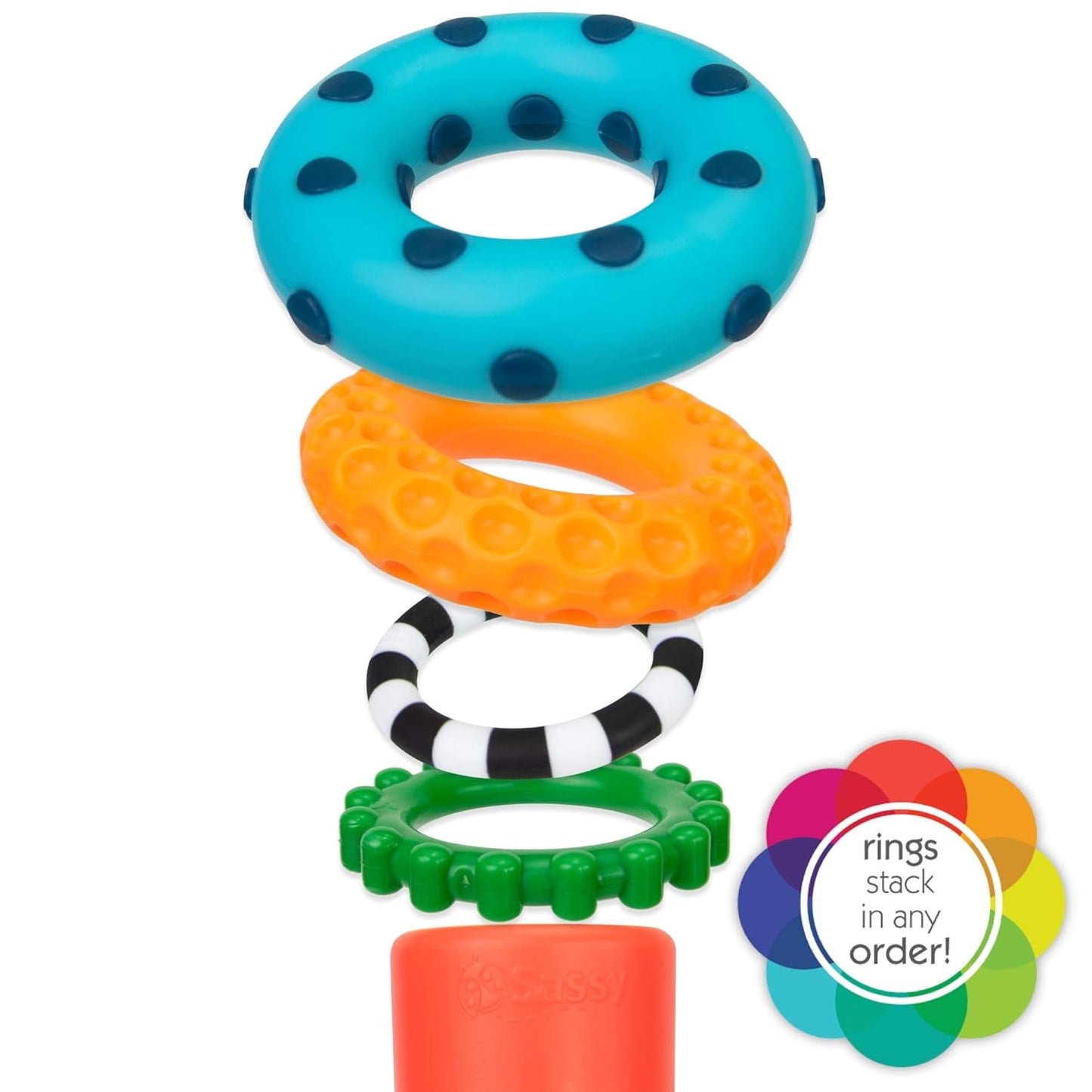 Sassy Stacks of Circles Stacking Ring STEM Learning Toy