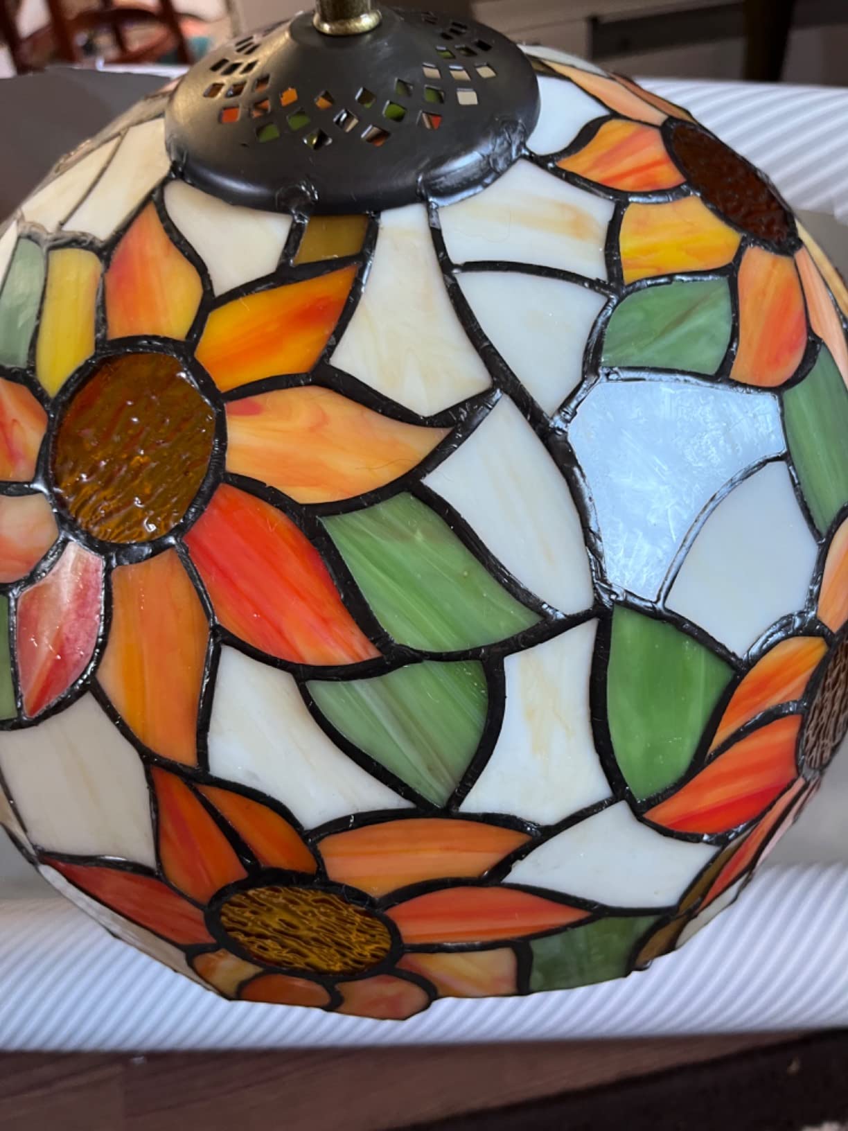 Tiffany Lamp Stained Glass Lamp Sunflower Yellow