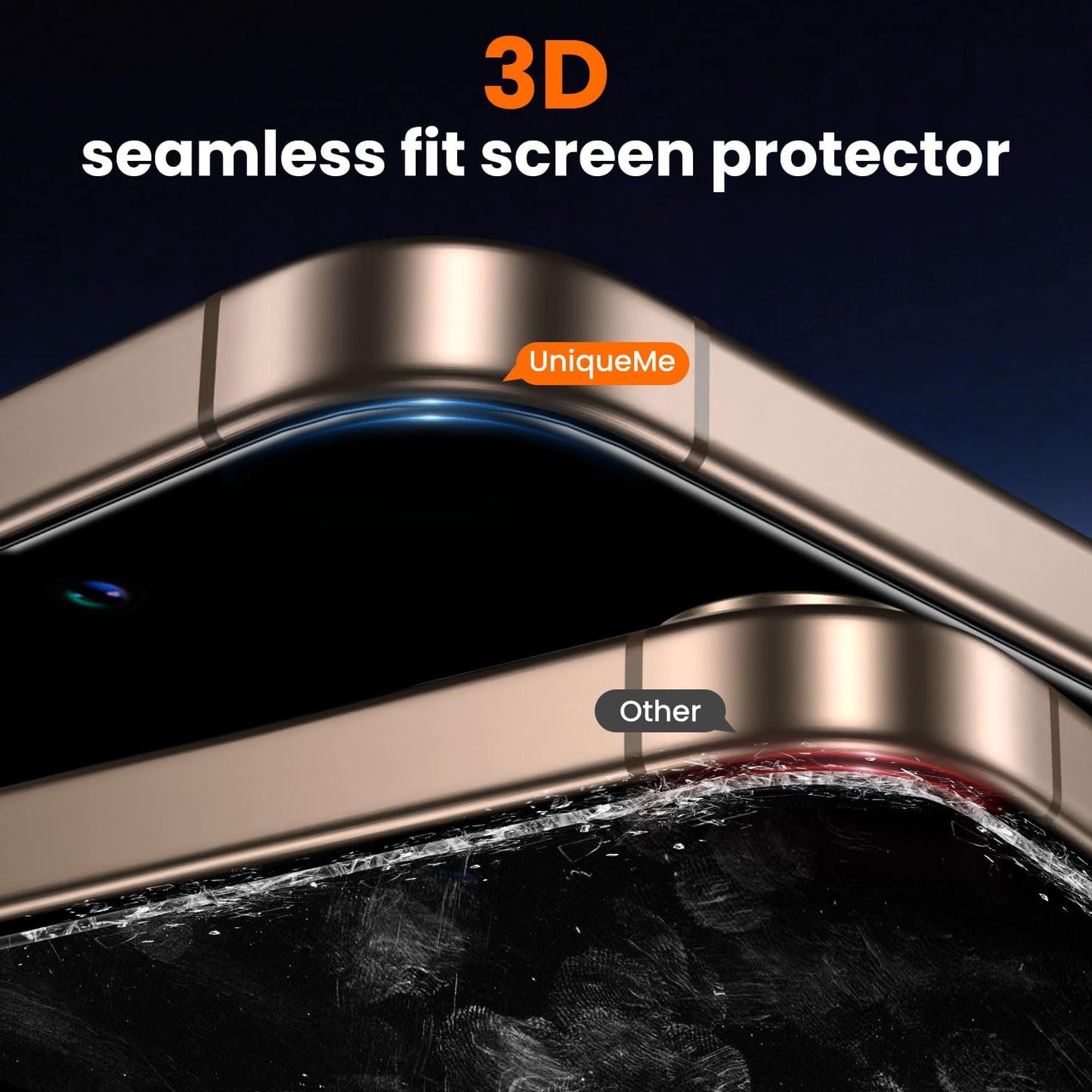 UniqueMe for iPhone 16 Pro Privacy Screen Protector - [Military Grade Shatterproof & 9H+ Hardness] -  BigGreenBear.com cell phone 22.99 USD Big Green Bear